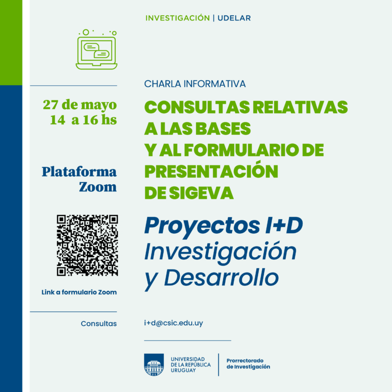 Para difundir: CHARLA INFORMATIVA - Bases y formulario Proyectos I+D